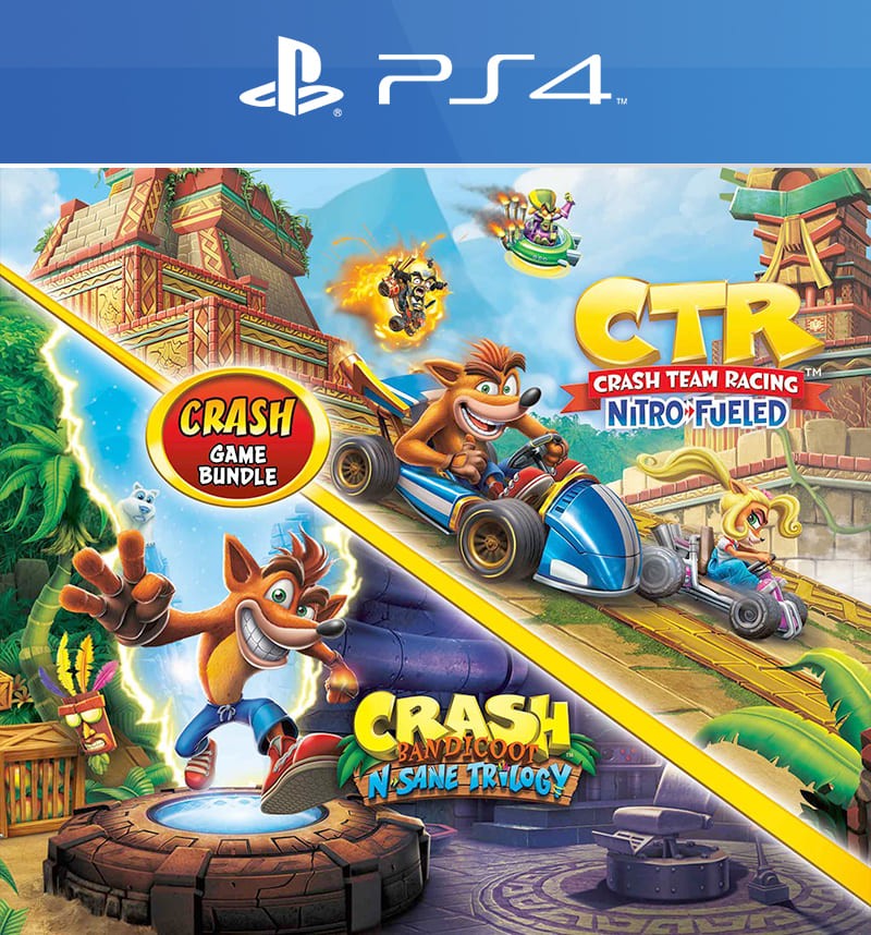 Crash Bandicoot Bundle - N. Sane Trilogy + CTR Nitro-Fueled (PS4)